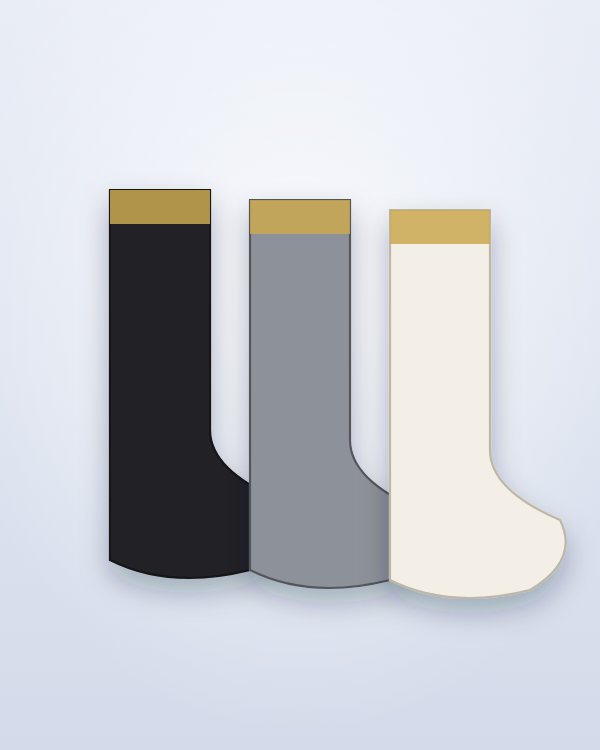 Ilustración de ejemplo: Pack de tres pares de medias