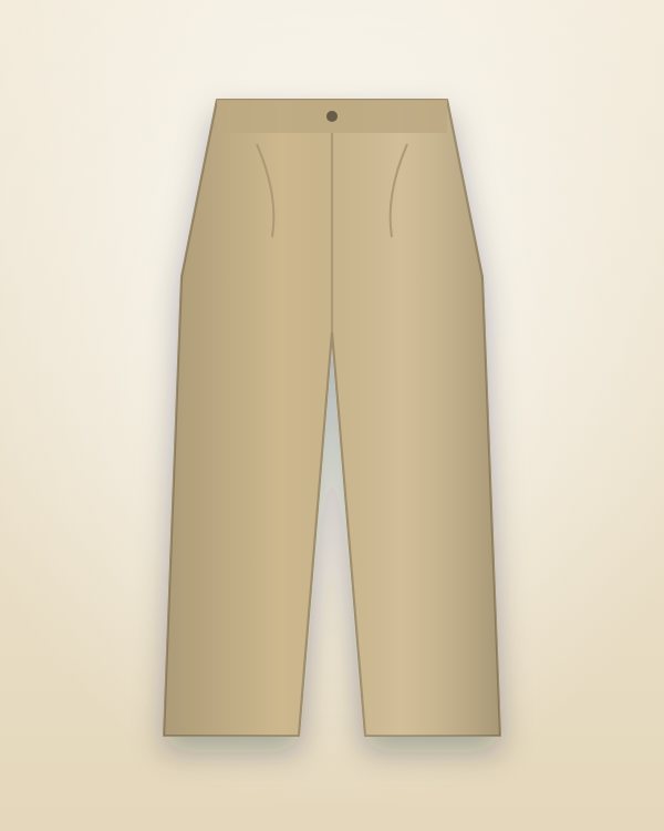 Ilustración de ejemplo: Pantalón chino beige