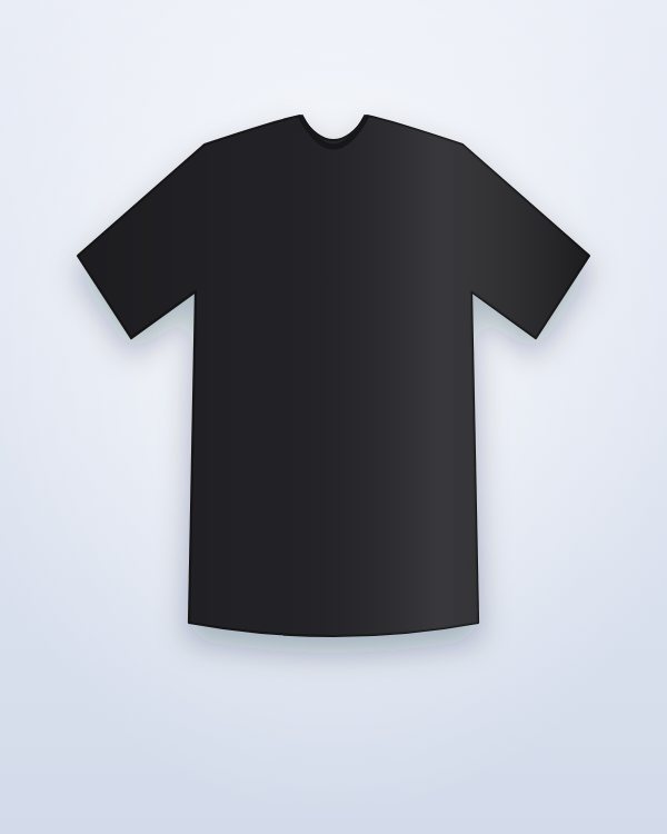 Ilustración de ejemplo: Remera lisa de algodón negra