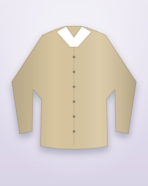 Ilustración de ejemplo: Camisa de lino arena, manga larga