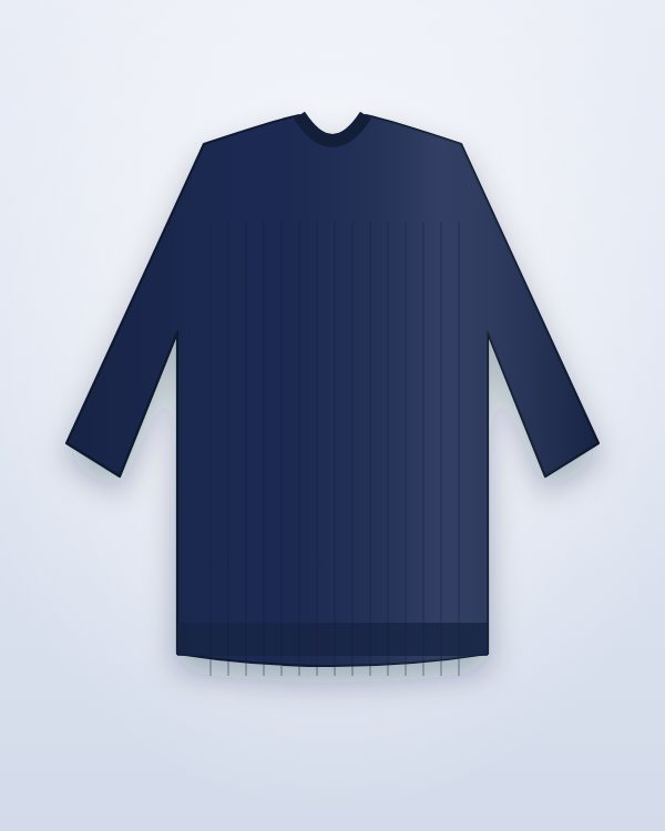 Ilustración de ejemplo: Sweater cuello redondo azul marino