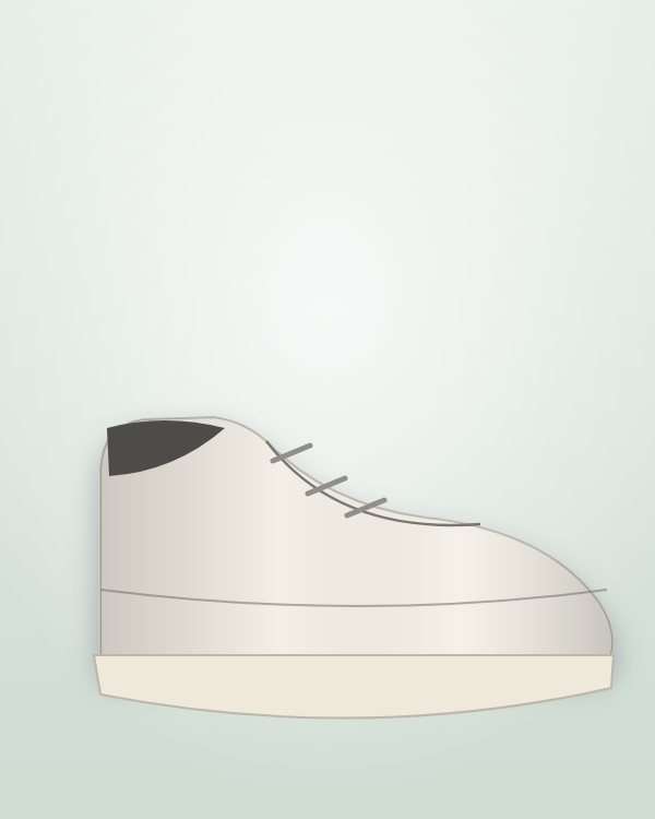 Ilustración de ejemplo: Zapatilla urbana blanca de cuero