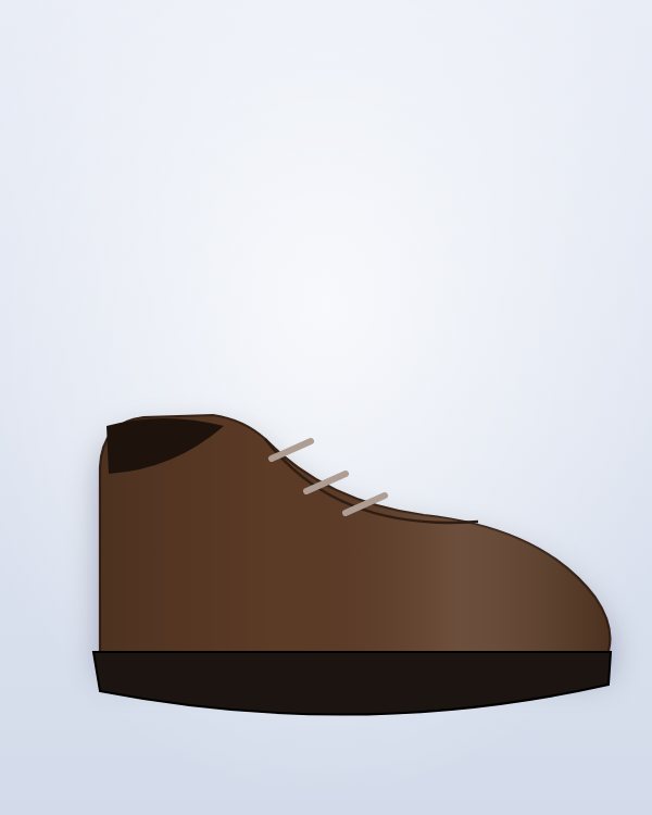 Ilustración de ejemplo: Zapato de cuero marrón oscuro