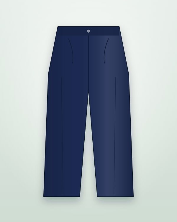 Ilustración de ejemplo: Pantalón de vestir azul marino