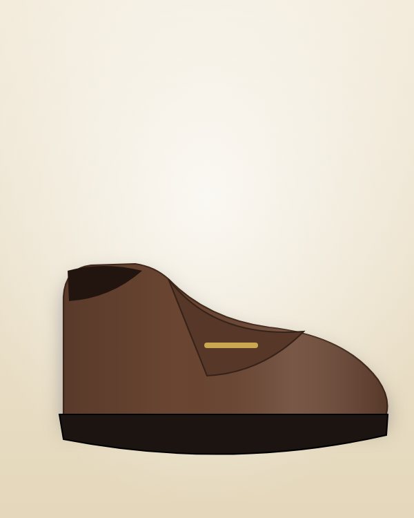 Ilustración de ejemplo: Mocasín de cuero con suela de goma
