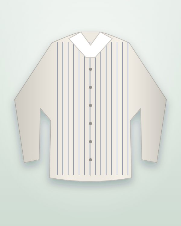 Ilustración de ejemplo: Camisa a rayas finas azul y blanco