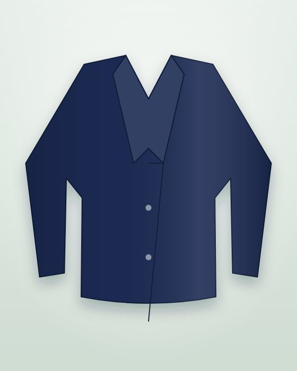 Ilustración de ejemplo: Blazer azul marino sin forro