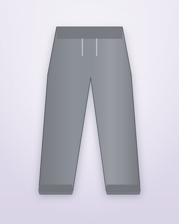 Ilustración de ejemplo: Jogging de algodón gris con puño